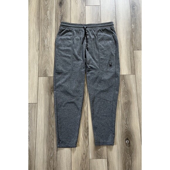 Spyder Active Tapered Sweatpants Men's Large Grey Drawstring Waist (34” x 28”) - Picture 1 of 9